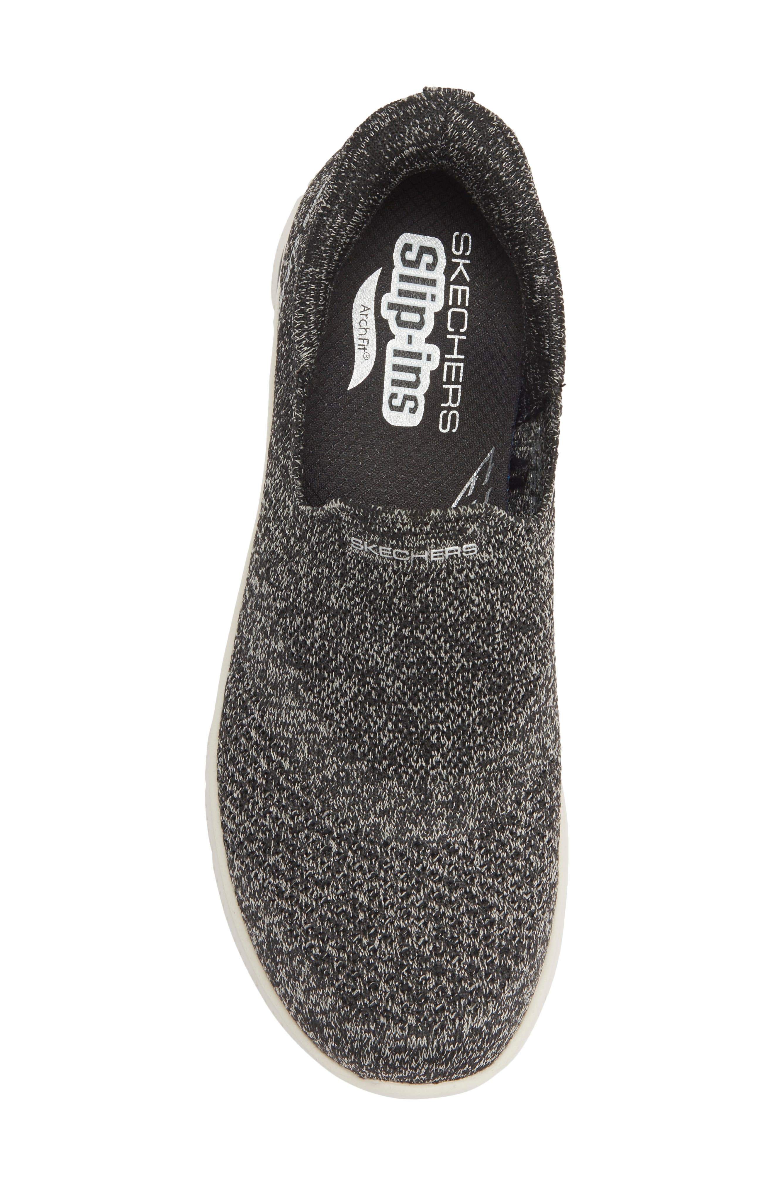 SKECHERS Go Walk Arch Fit Slip-On Sneaker, Alternate, color, Grey/ Black Night