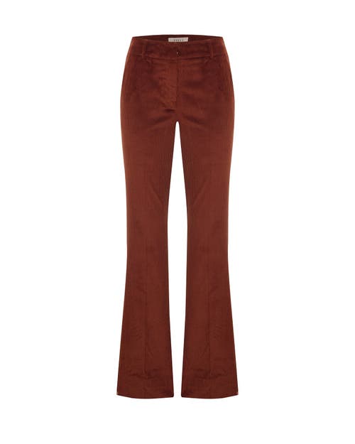 Theo The Label Women's Neutrals / Brown Clotho Corduroy Bootcut Pant In Cinnamon