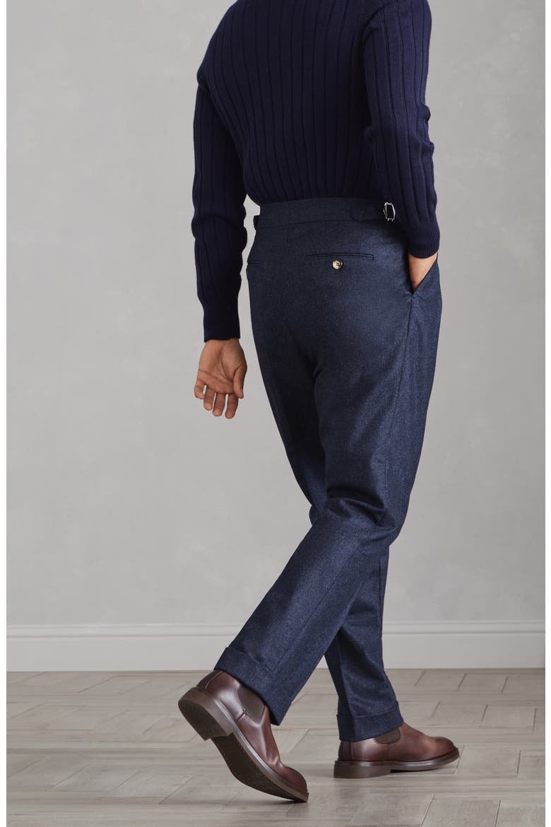 Flannel tailor fit trousers, Alternate, color, Blue