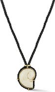 CHLOE AND MADISON Faux Shell Pendant Necklace