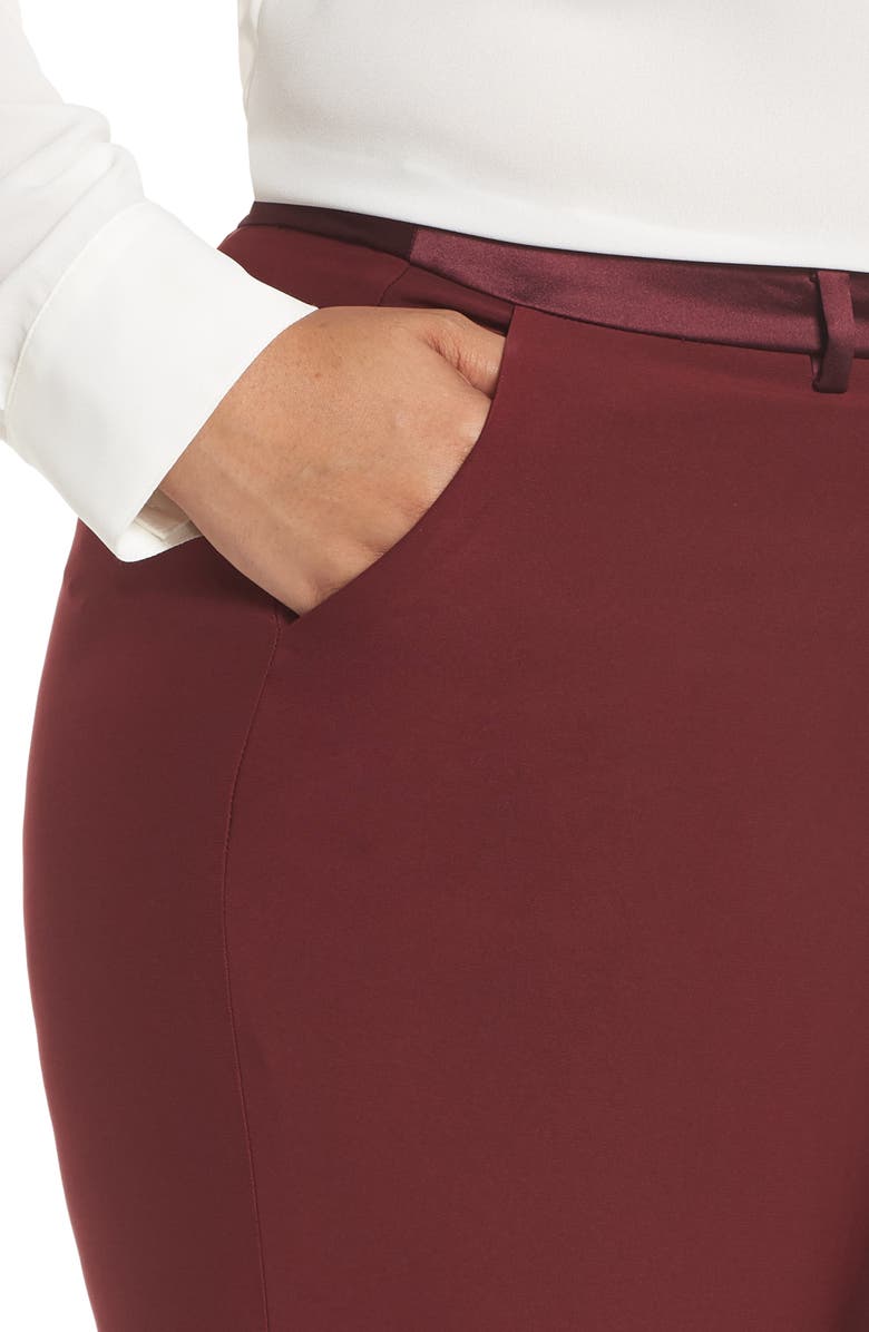 Sejour Satin Trim Ankle Pants, Alternate, color, 