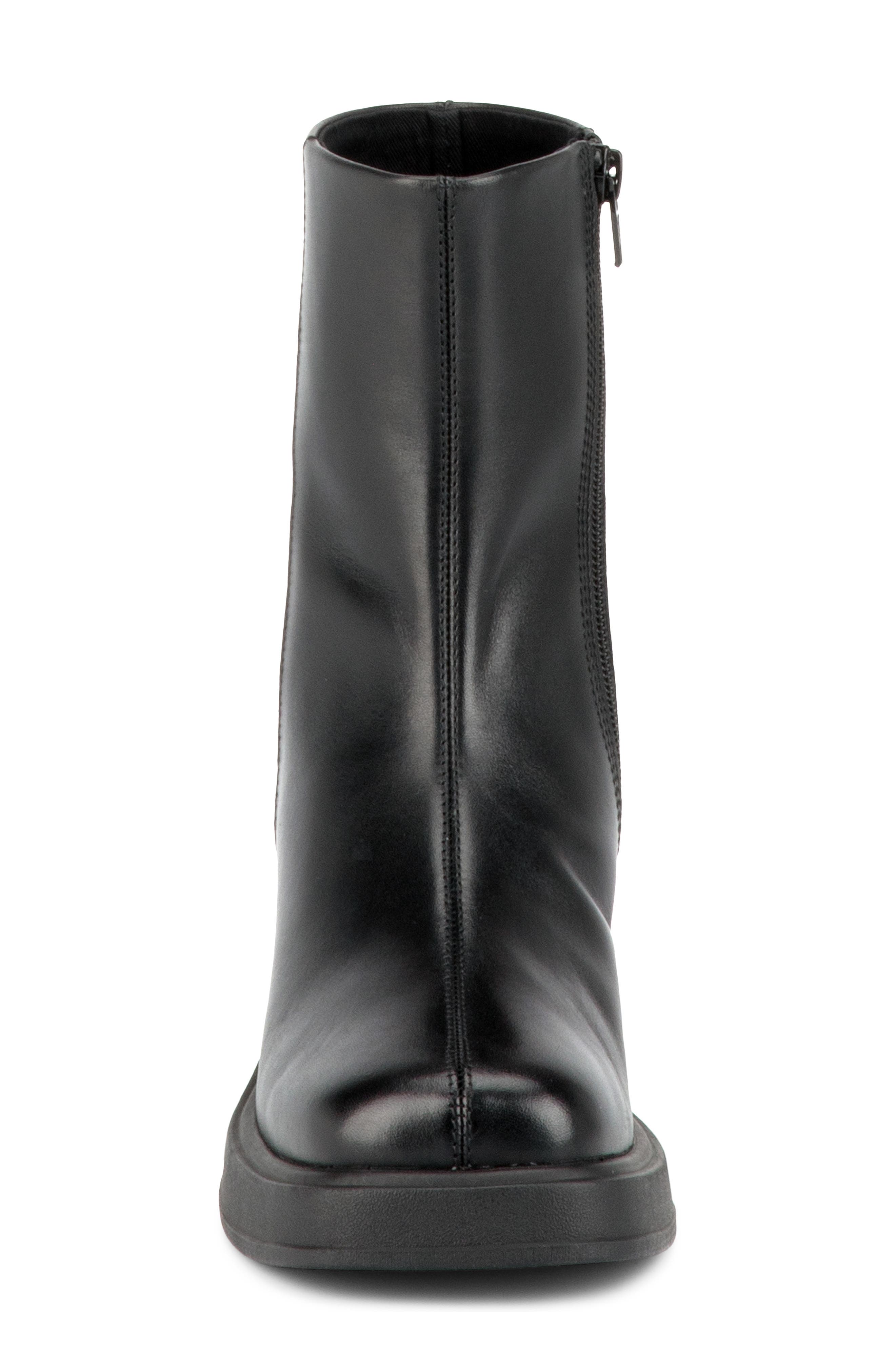 Dorah Leather Bootie, Alternate, color, BLACK