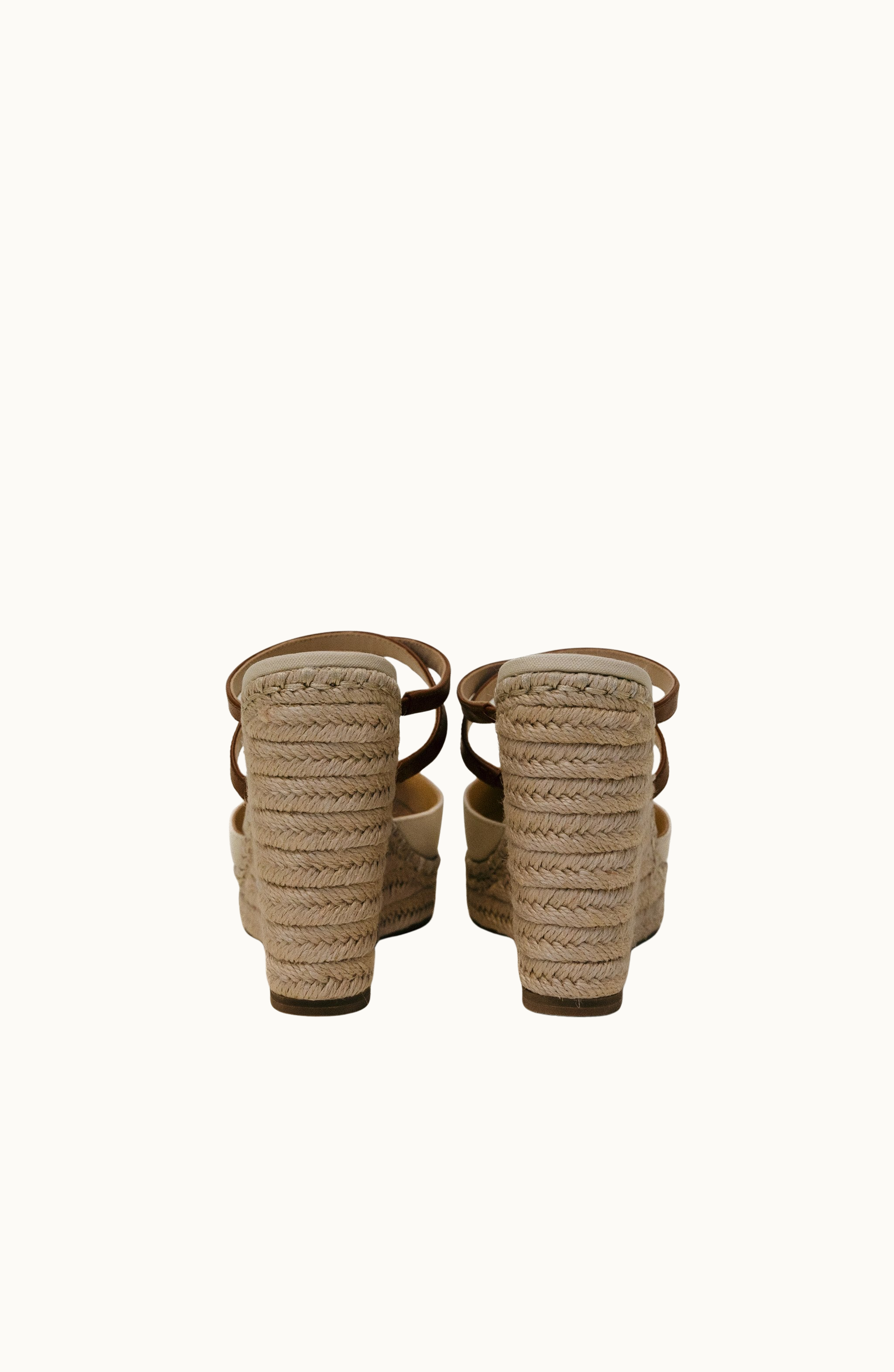 Kendall Louise Thimbles Wedges, Alternate, color, Brown & Cream