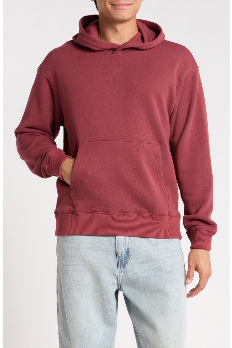 French Terry Pullover Hoodie, Main, color, RED OXBLOOD