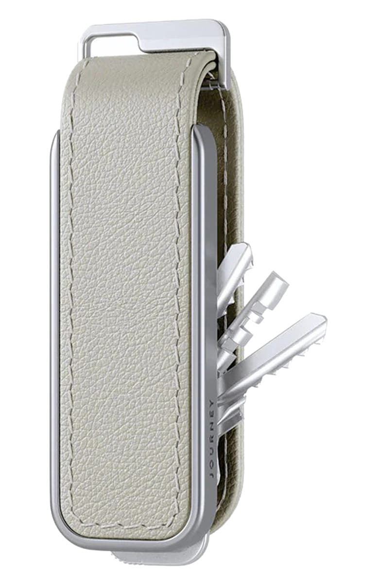 JOURNEY LOC8 Trackable Leather Key Organizer, Main, color, Taupe