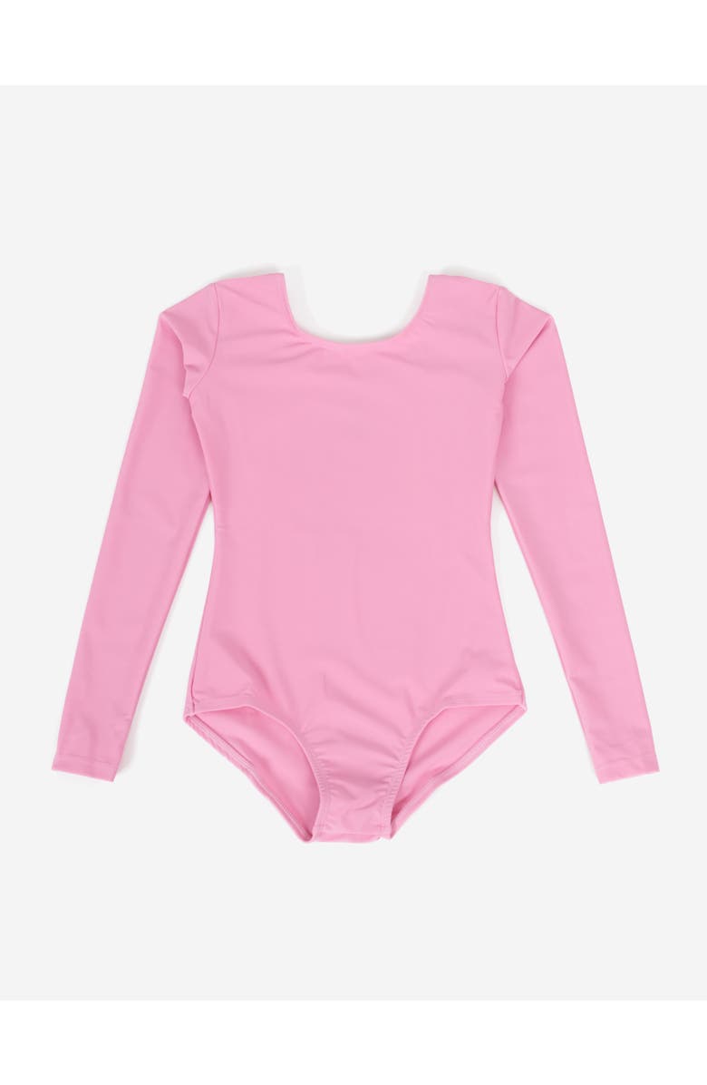 Leveret Girls Long Sleeve Leotard, Main, color, Light Pink