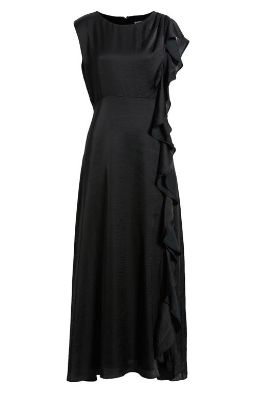 Chelsea28 Asymmetric Ruffle A-line Dress In Black