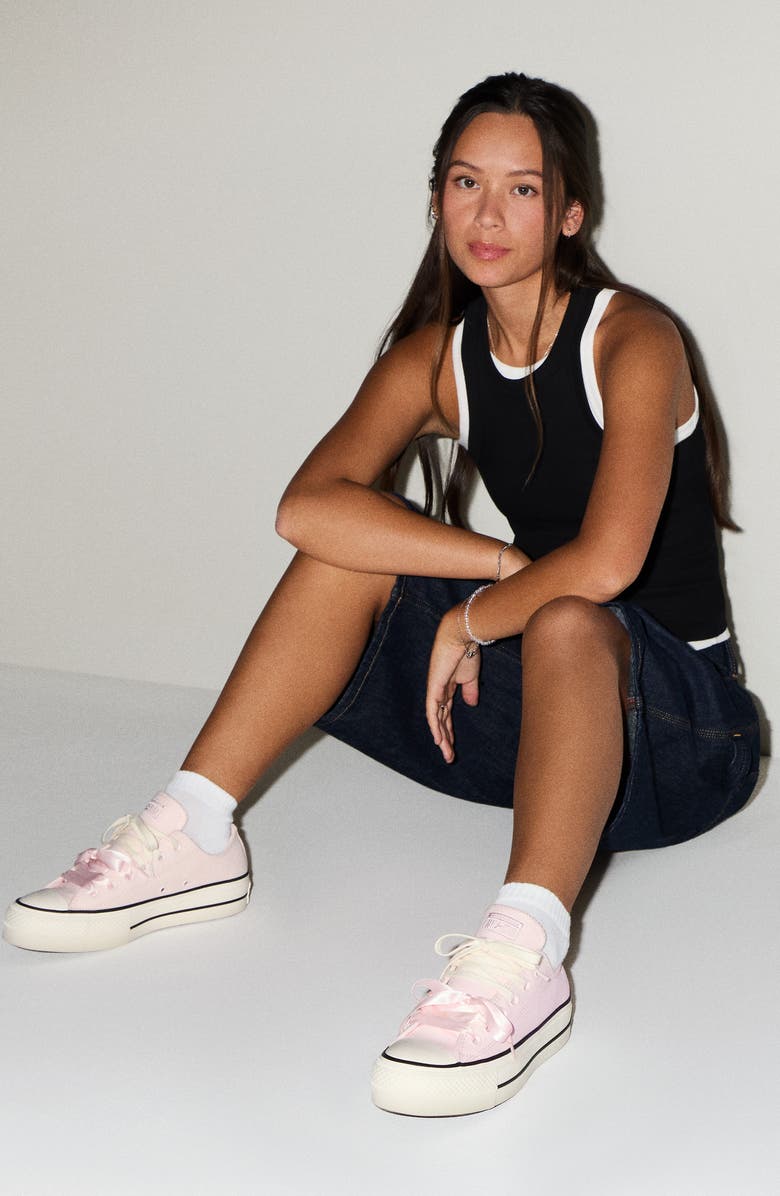 Converse Chuck Taylor All Star Lift Peached Low Top Platform Sneaker, Alternate, color, Decade Pink/ Egret/ Black