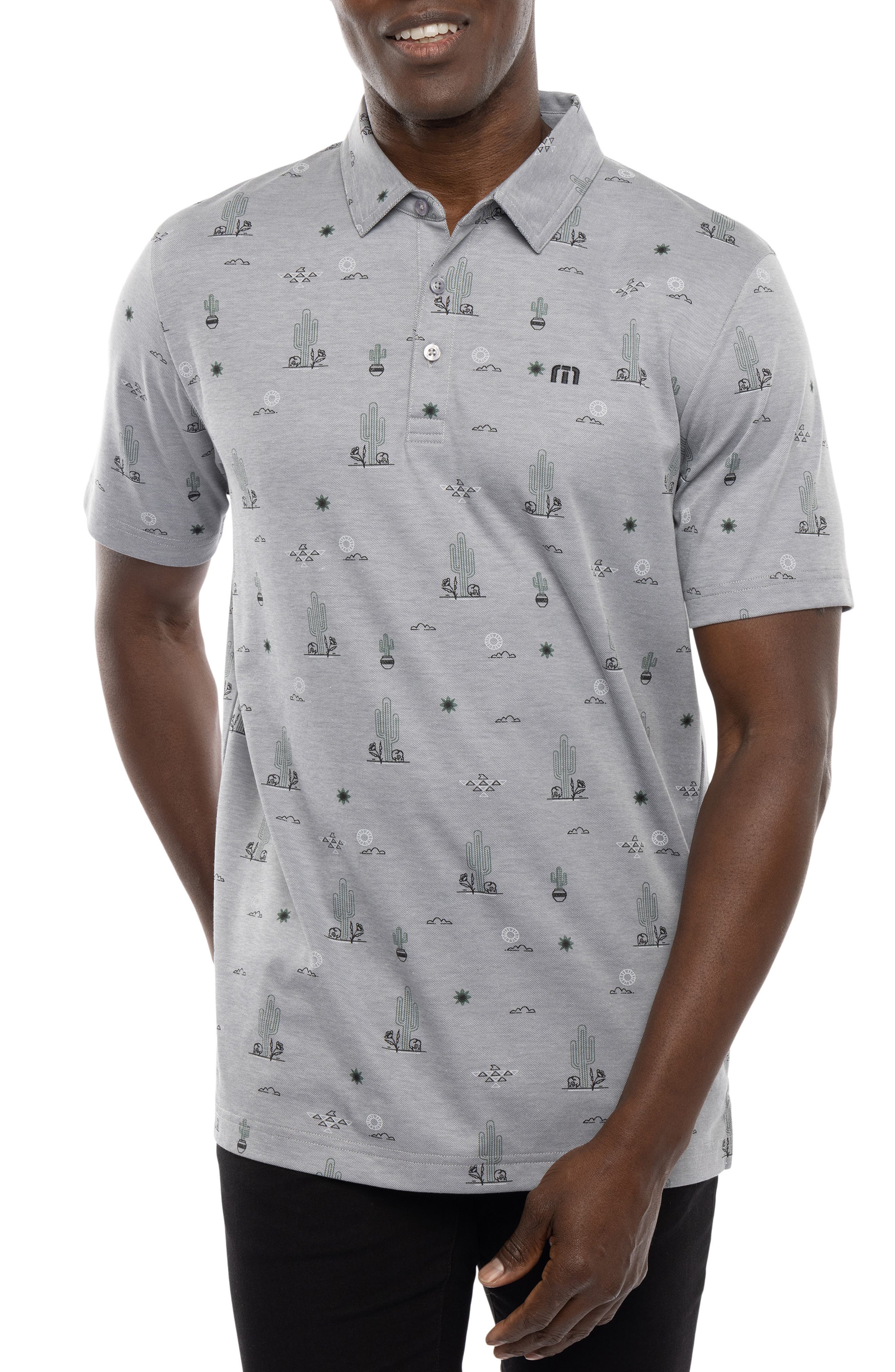 TravisMathew Candy Shores Desert Print Piqué Polo