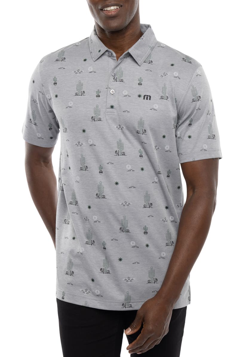 TravisMathew Candy Shores Desert Print Piqué Polo, Main, color, 