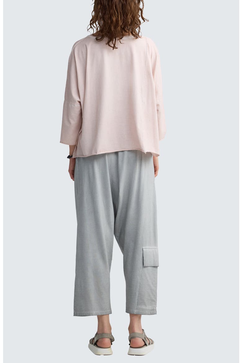 Rowena Two-Tone Patch Pocket Top, Alternate, color, Rose Quartz-Ash