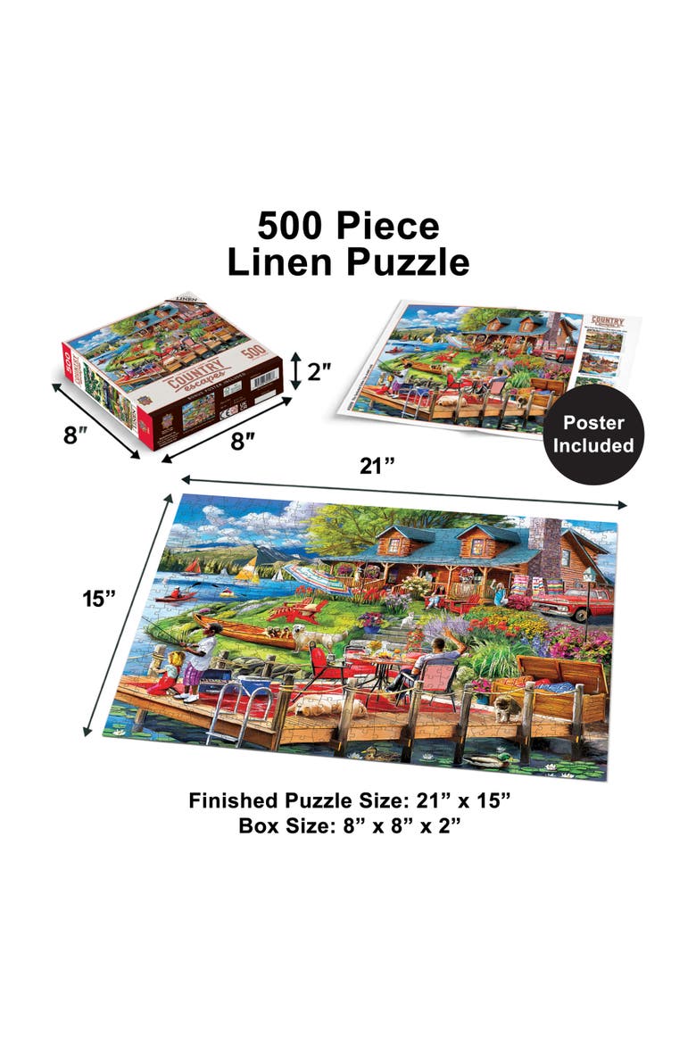The Secluded Cabin 500 Piece Puzzle, Alternate, color, Multicolor