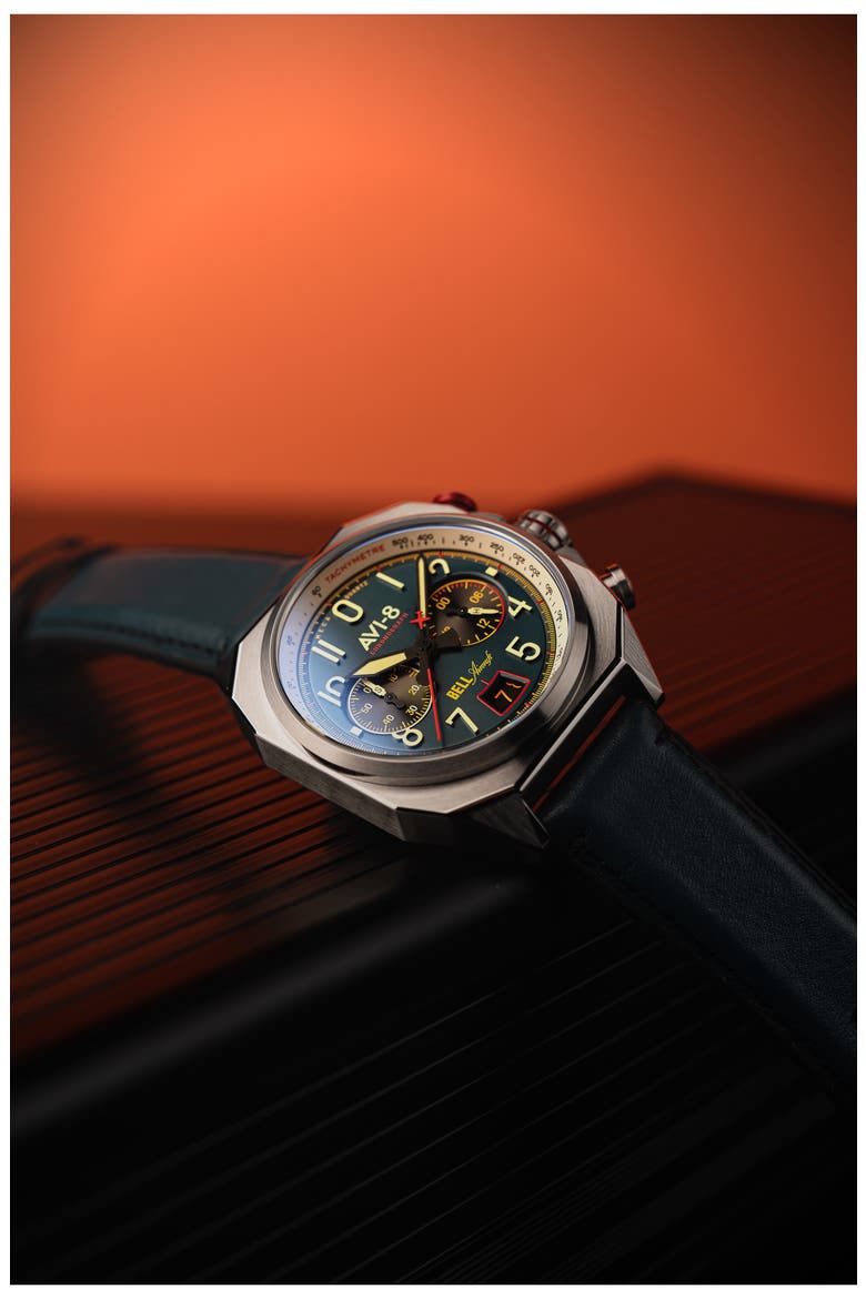 Bell X-1 Machbuster Chronograph Watch, 41mm, Alternate, color, BLUE