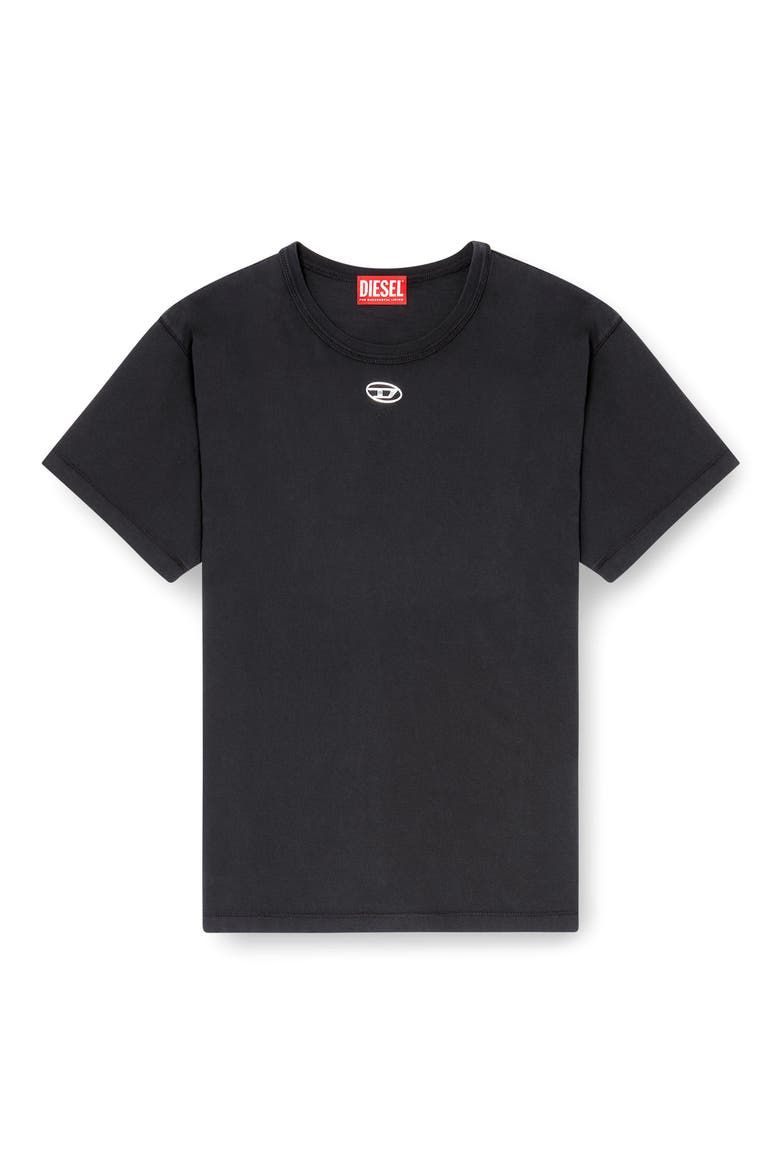 T-Normy-OD-S1 Metallic Oval D Cutout T-Shirt, Alternate, color, BLACK