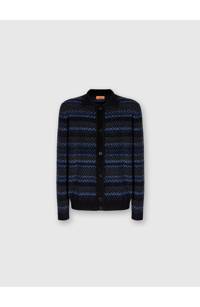 Missoni Cardigan With Zigzag And Stripe Pattern, Main, color, Black
Blue