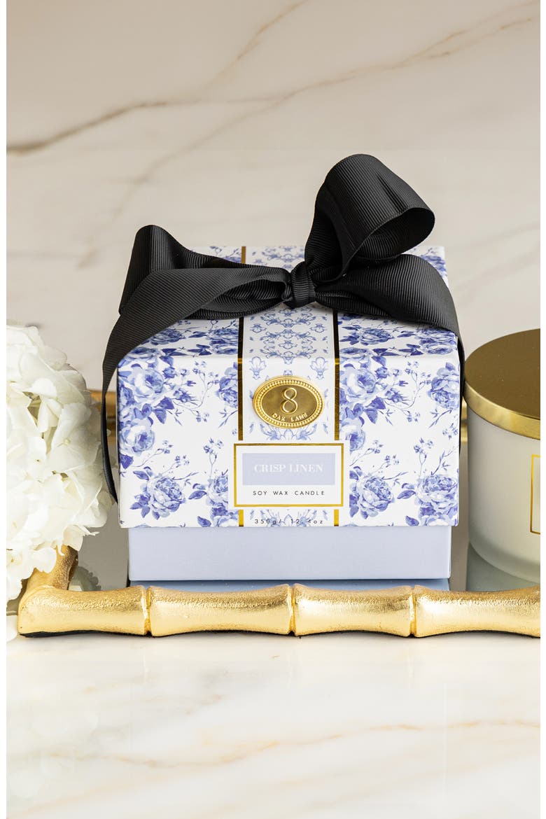 Crisp Linen 3-Wick Candle, Alternate, color, BLUE