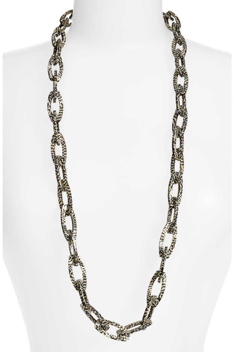 'Farrah' Link Necklace, Alternate, color, OPERA SILVER