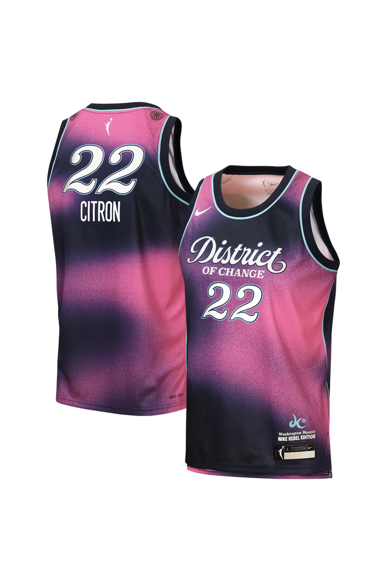 Youth Nike Sonia Citron Navy Washington Mystics Victory Jersey - Rebel Edition, Main, color, Navy