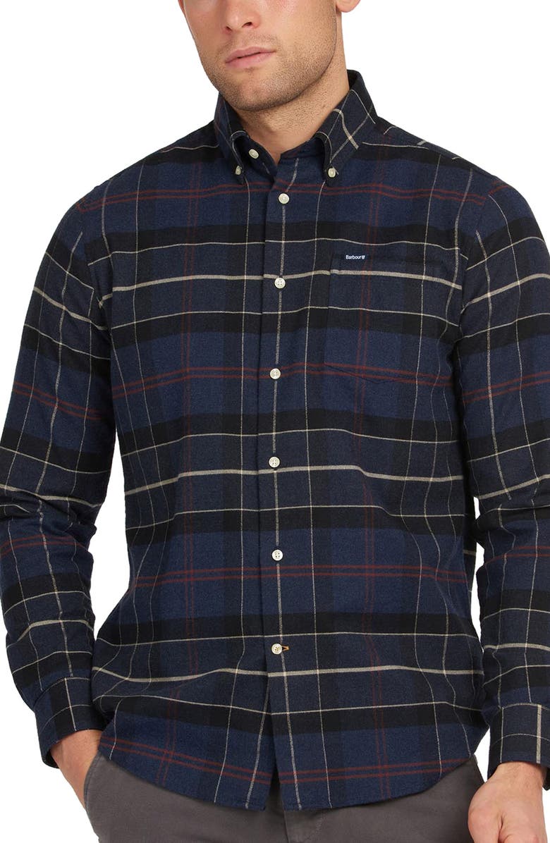 Barbour Lutsleigh Plaid Button-Up Shirt, Main, color,