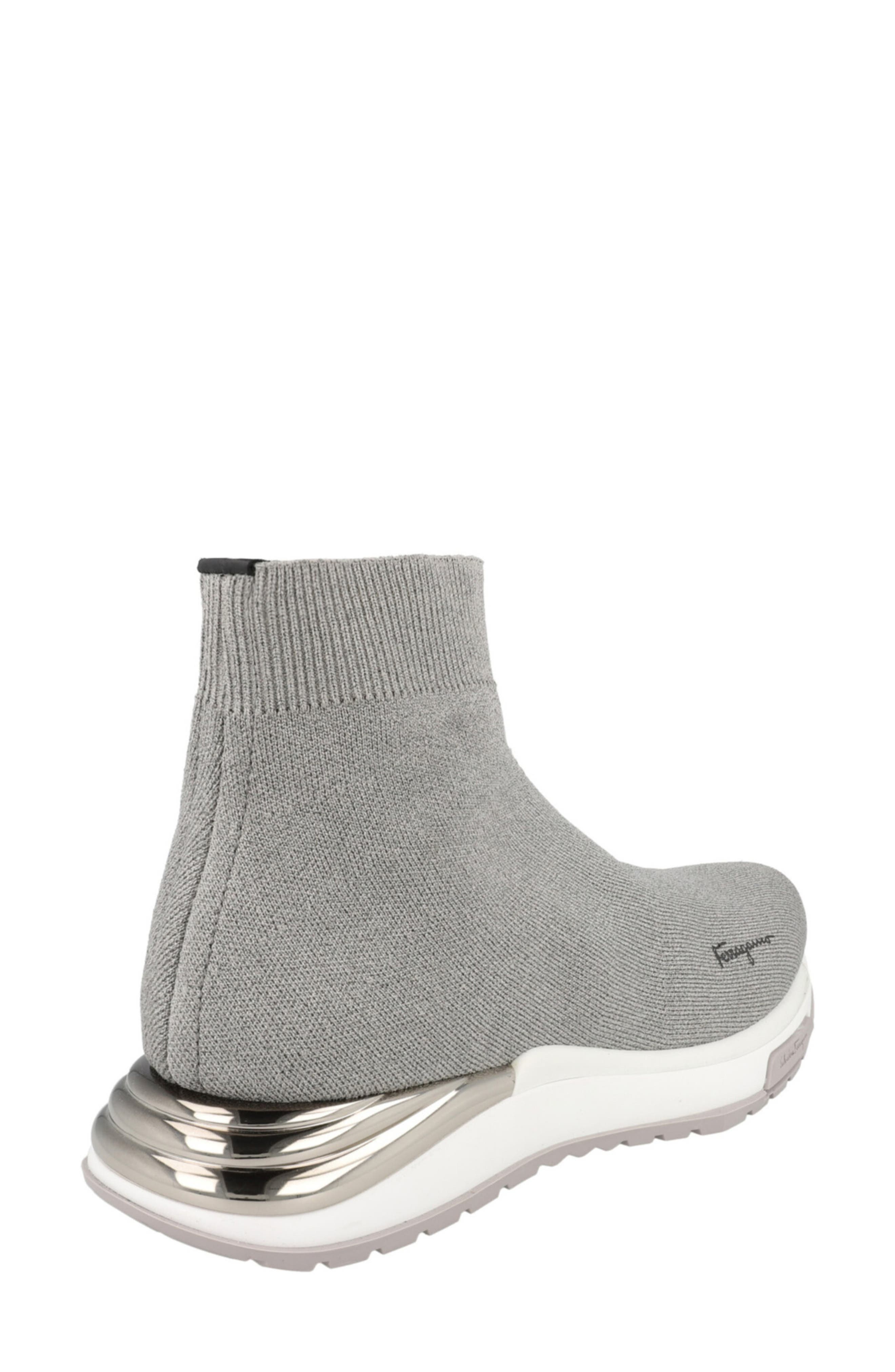 FERRAGAMO Ninette Knit Sock High Top Sneaker, Alternate, color, 