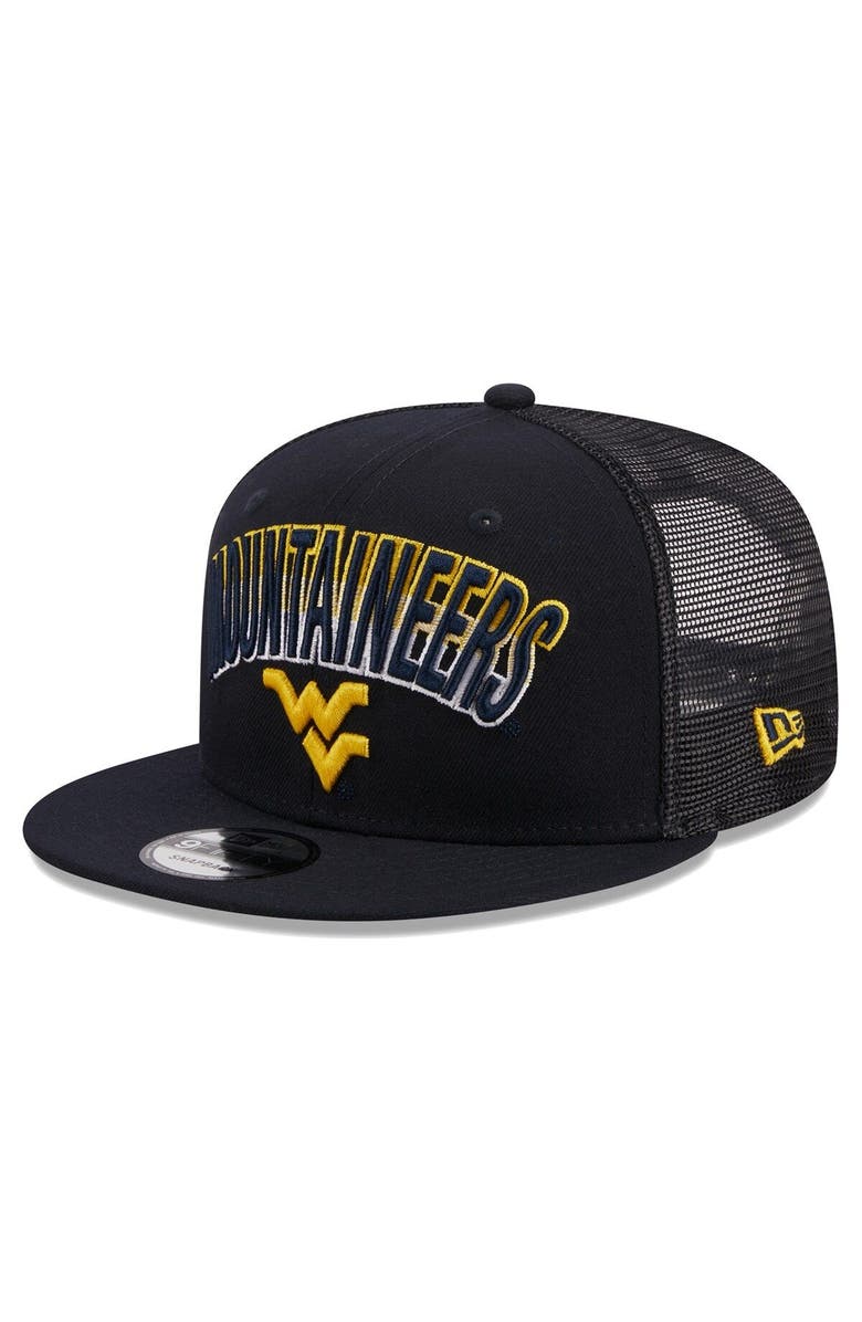 New Era Men's New Era Navy West Virginia Mountaineers Grade Trucker 9FIFTY Snapback Hat, Main, color, Navy