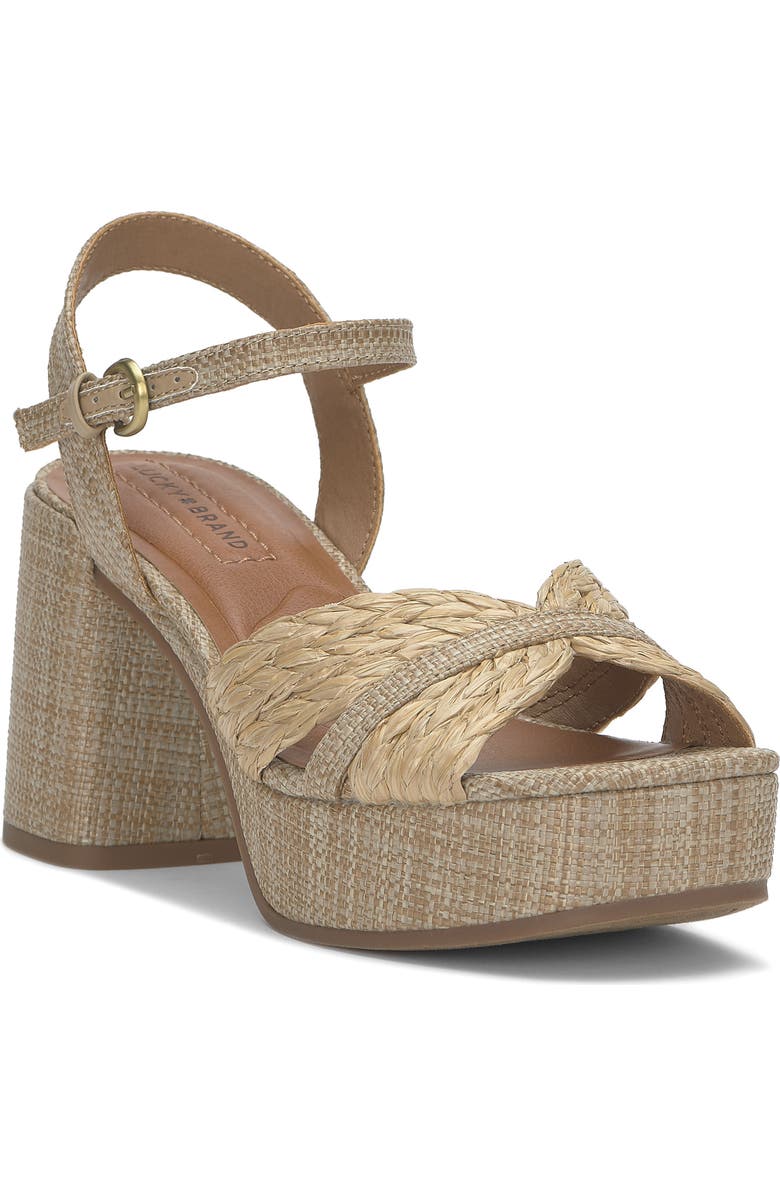 Lucky Brand Marrika Ankle Strap Platform Sandal, Main, color, Tuscany