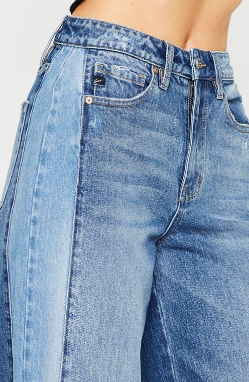 Kancan Clover High Rise Wide Leg Jeans In Blue