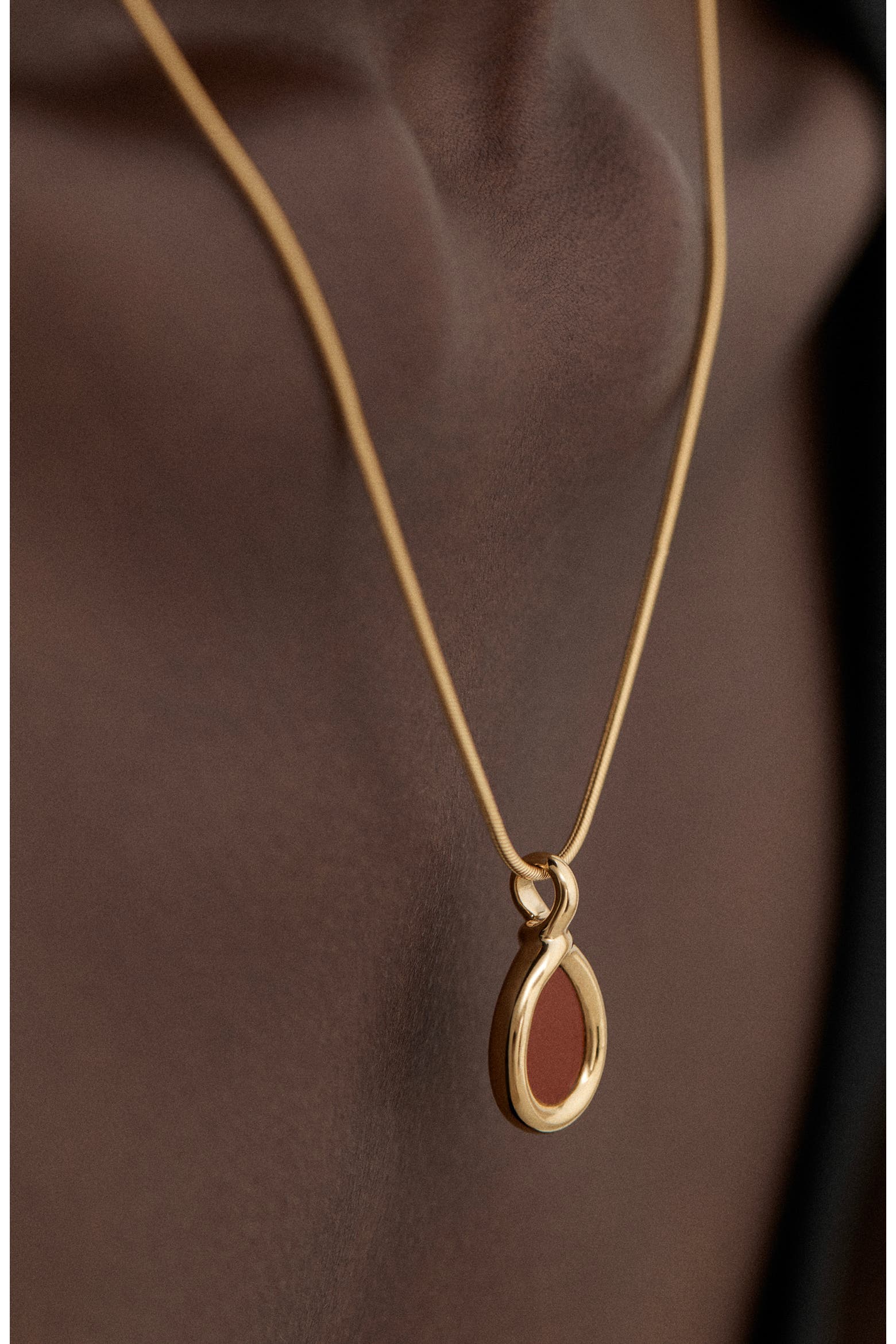 Redder Snake Monica Vinader Ochre 18k Gold Vermeil Red Jasper Snake Necklace (Women ...