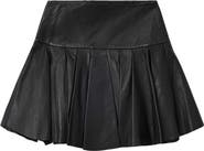 AllSaints Irina Asymmetric Leather Skirt