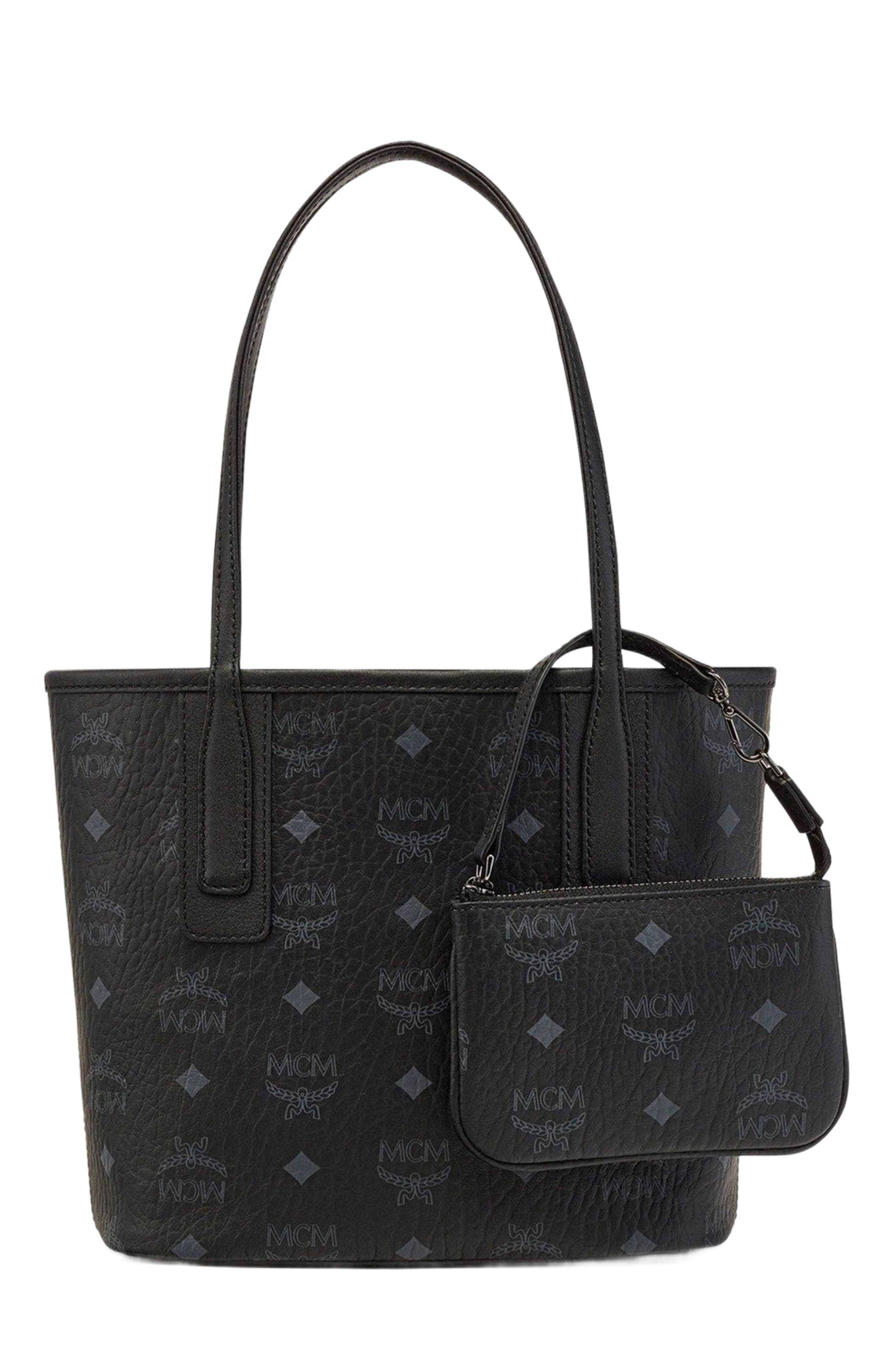 MCM Mini Reversible Liz Shopper in Visetos, Alternate, color, 