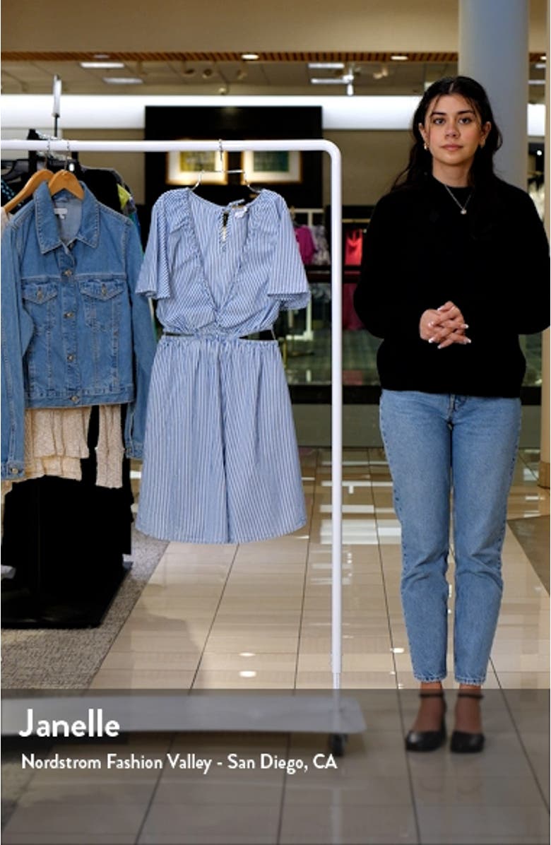 Stripe Cutout Cotton Dress, sales video thumbnail