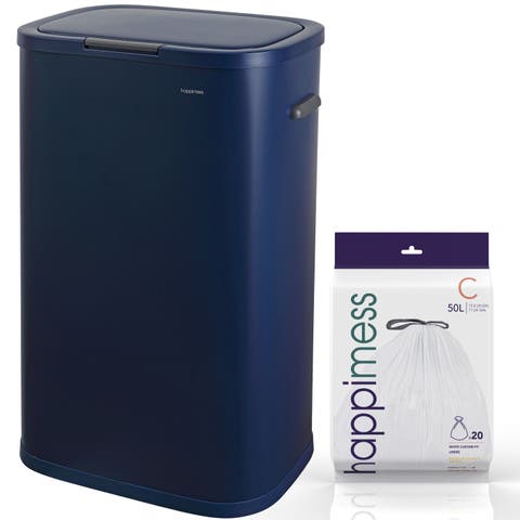 Tammi Kitchen 14.5-Gallon Slim Metal Push Button Trash Can