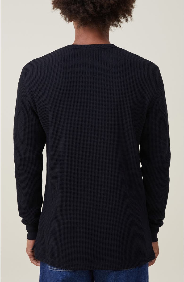 Cotton On Men's Chunky Waffle Long Sleeve Tshirt, Alternate, color,