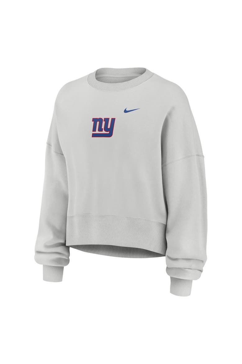 Women's Nike  Gray New York Giants Oversized Primetime Phoenix Fleece Sweatshirt, Alternate, color, Gray