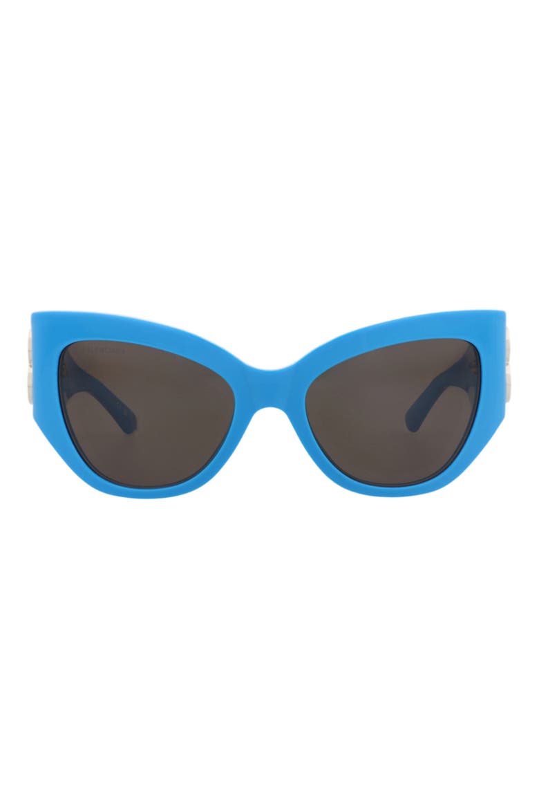 55mm Cat Eye Sunglasses, Main, color, LIGHT BLUE LIGHT BLUE GREY