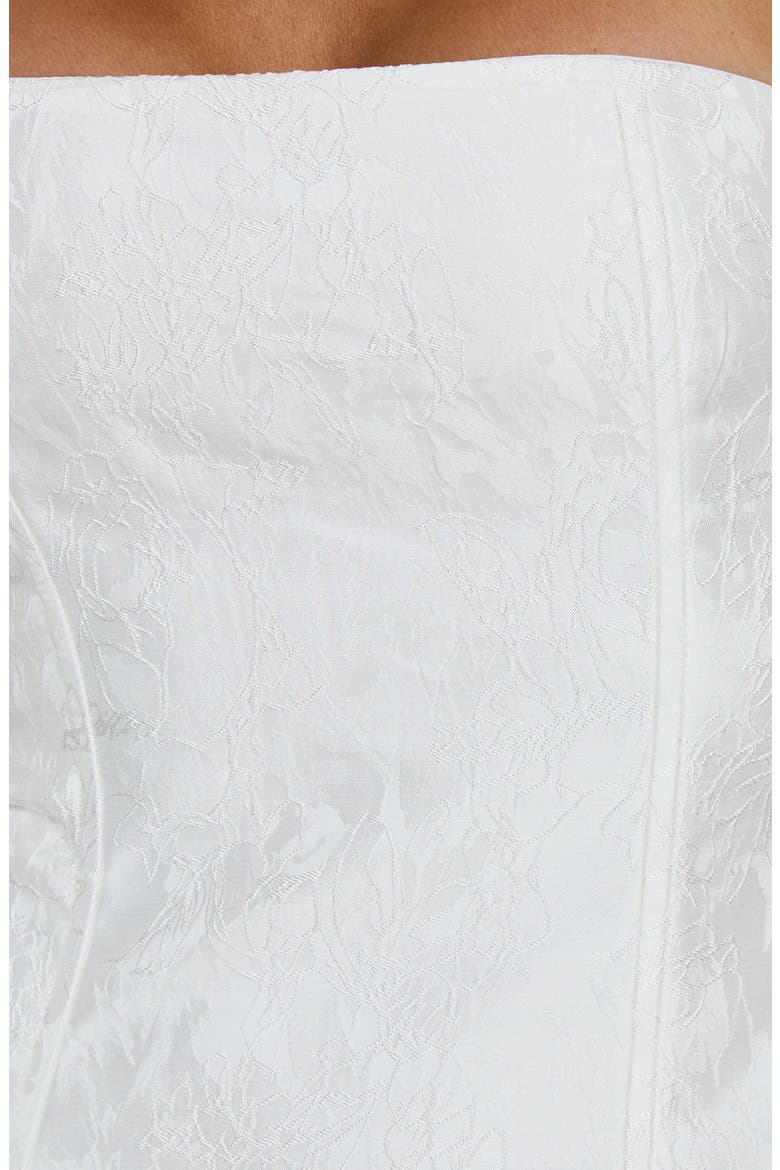 Jenevieve Strapless Drape Minidress, Alternate, color, WHITE