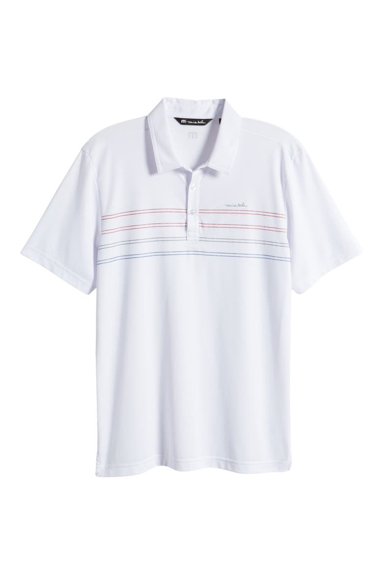 Madero Stripe Pima Cotton Blend Polo, Alternate, color, WHITE