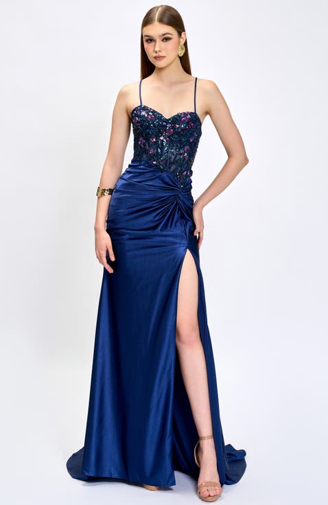 Nahdia Beaded Sequin Gown