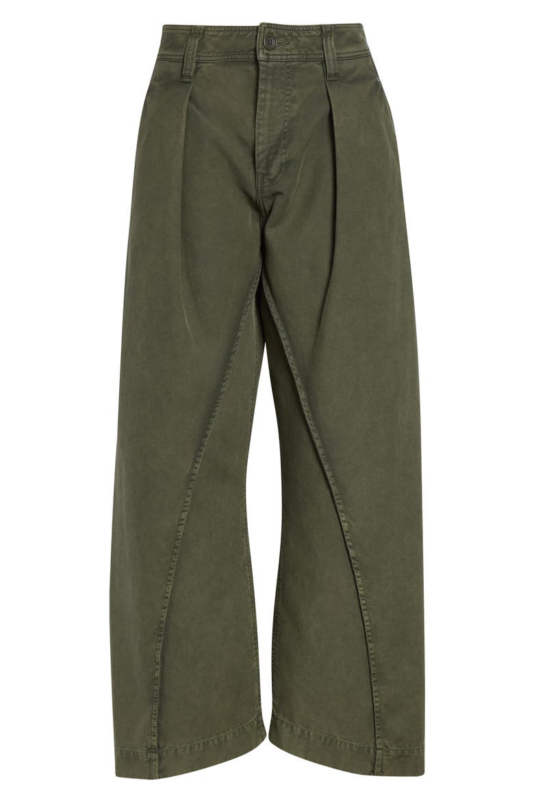 Twisted Seam Pleated Wide Leg Trousers, Alternate, color, 595 OLIVE