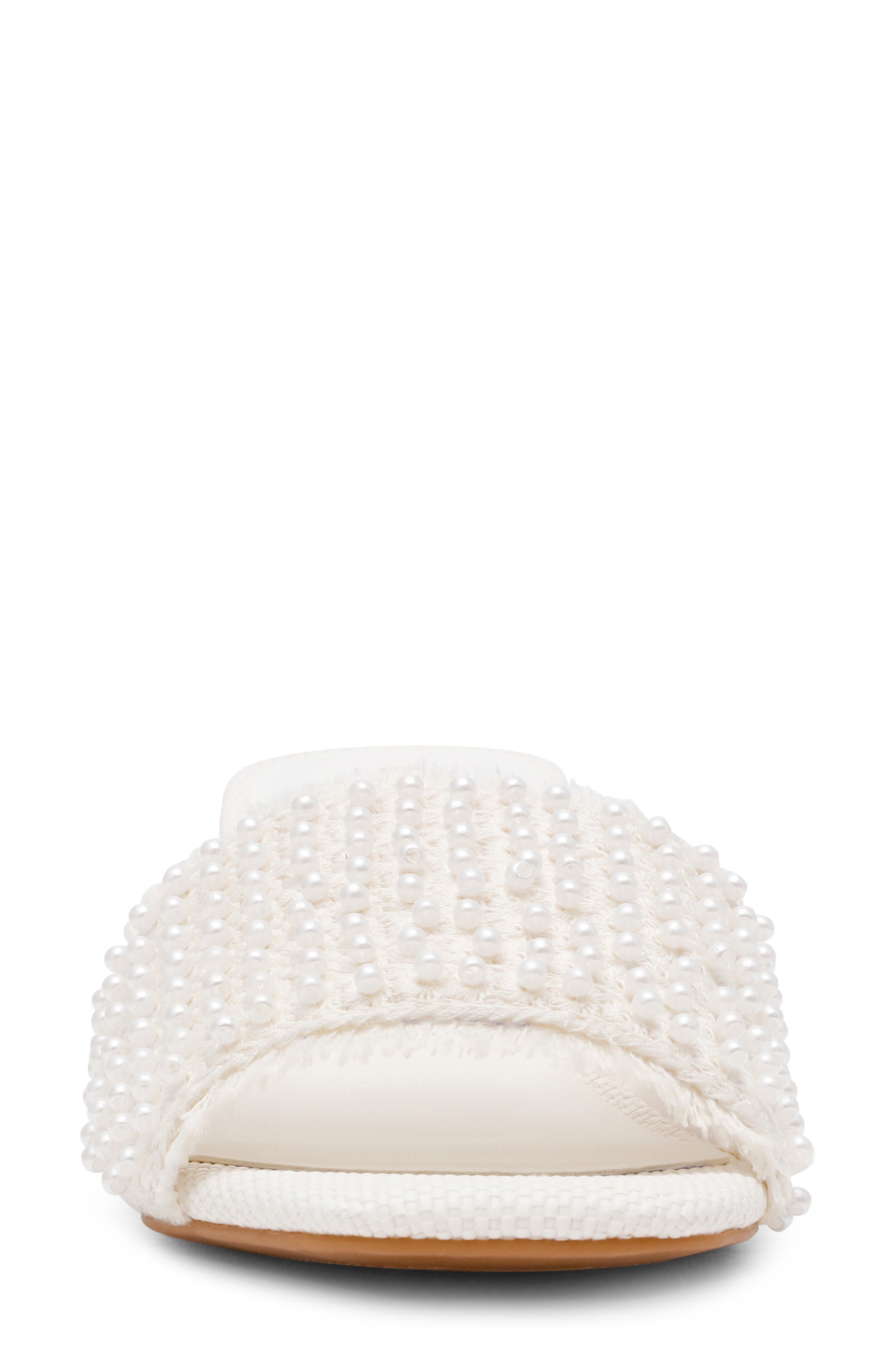 Anne Klein Dolls Block Heel Sandal, Alternate, color, Pearl