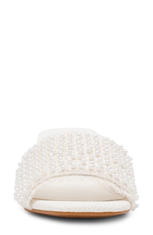 Anne Klein Dolls Block Heel Sandal In White