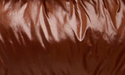 Bcbgeneration Pillow 3/4 Hooded Longline Puffer Coat In Brown