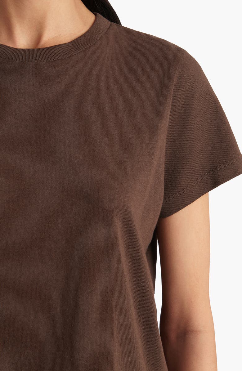 Khaite Emmylou Cotton T-Shirt, Alternate, color, Bark