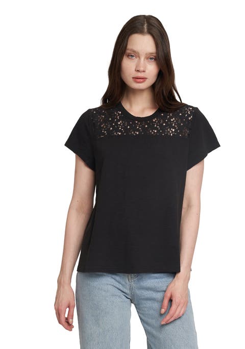 Easy Short Sleeve Crew Lace Yoke