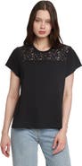 WILT Clothing Easy Short Sleeve Crew Lace Yoke