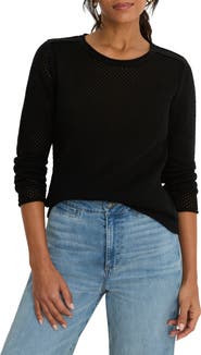 NIC+ZOE Breezeway Open Knit Cotton Blend Sweater