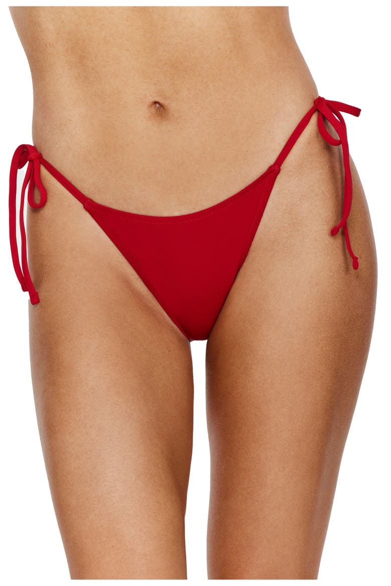Beach Time Side Tie Bikini Bottom, Main, color, Red