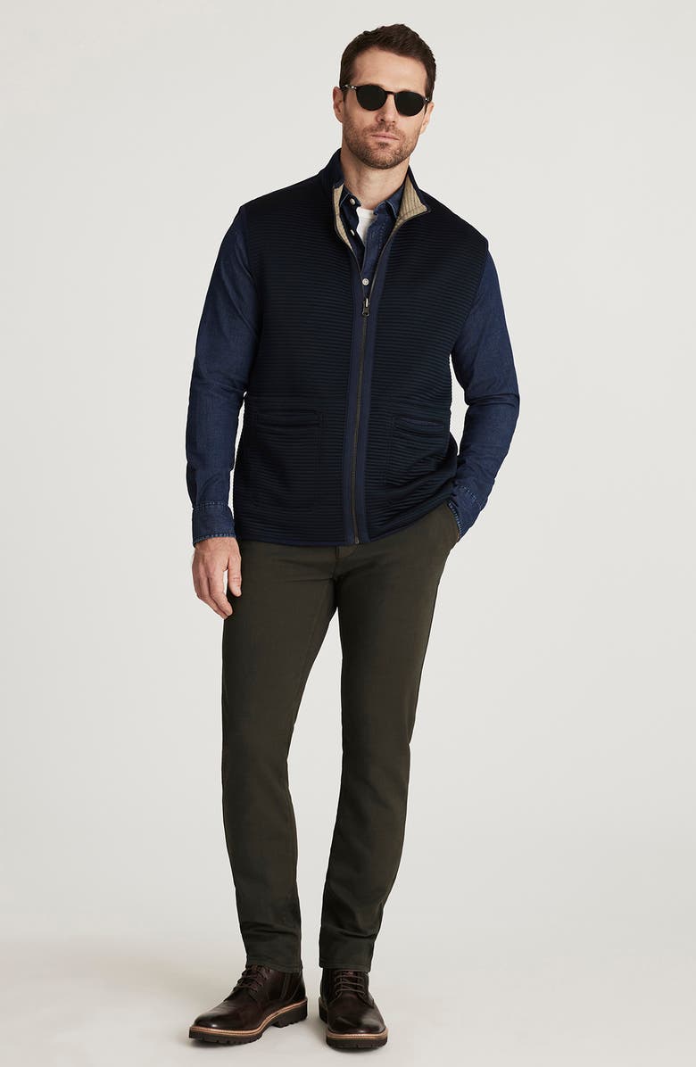 34 Heritage Reversible Ottoman Stitch Vest, Alternate, color, Navy