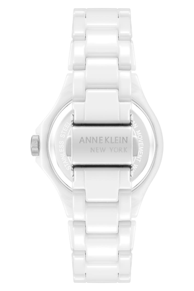 Two-Tone Bracelet Watch, 35mm, Alternate, color, WHITE