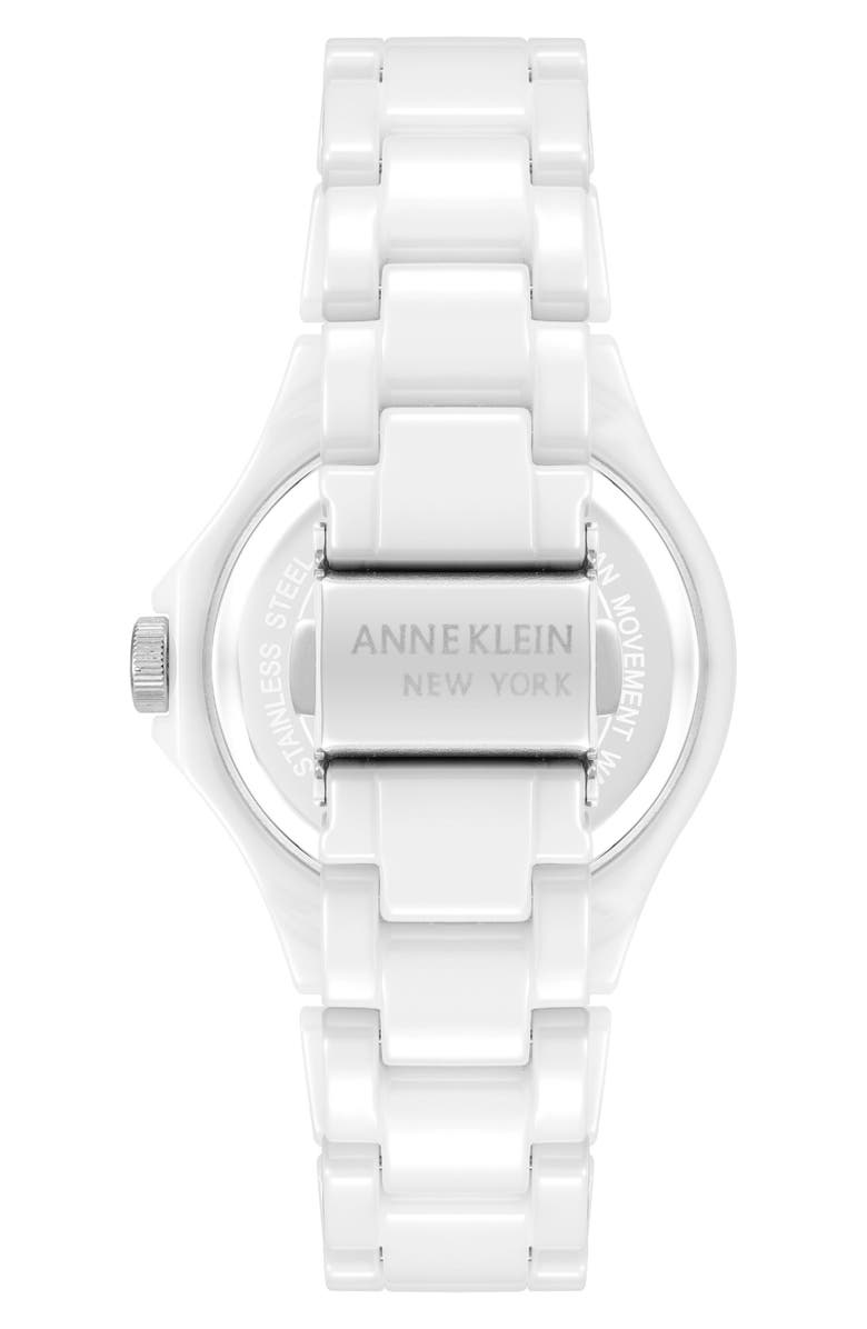 Anne Klein Two-Tone Bracelet Watch, 35mm, Alternate, color, White